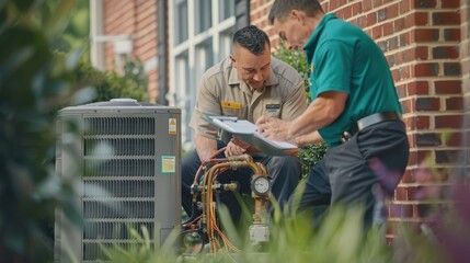 The HVAC Technicians at Work