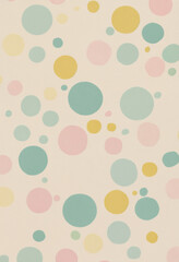 pink, green and yellow vintage style polka dow backdrop