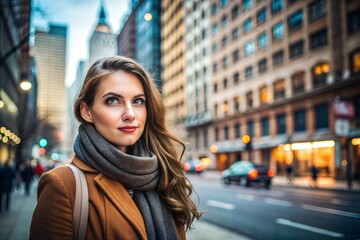 Obraz premium portrait of a woman in the city