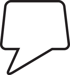 Comic Speech Bubble Line Illustration