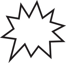 Comic Speech Bubble Line Illustration