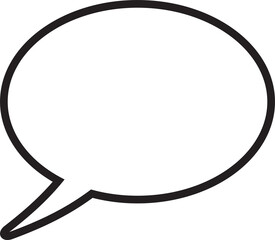 Comic Speech Bubble Line Illustration