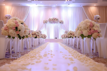wedding ceremony setup for wedding or party banquet