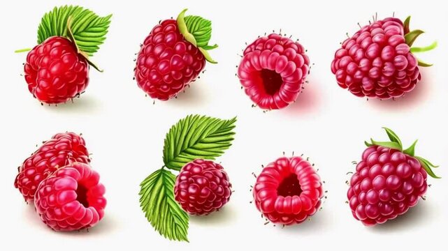 set of raspberries