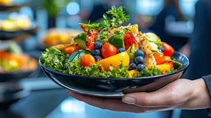 Mindful eating workshop, beautifully plated healthy food