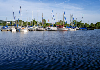 Obraz premium Marina with boats and ships