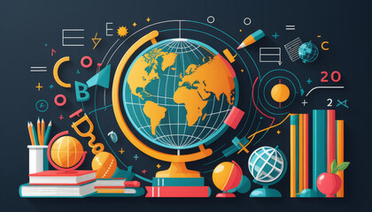 background with globe