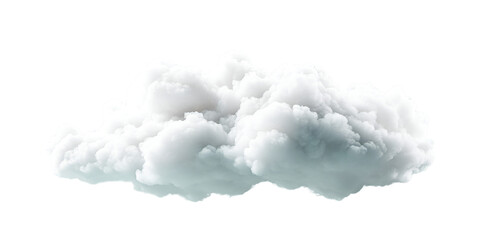 Cut out of white cloud isolated on white