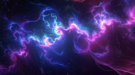 Mesmerizing Cosmic Abstract Art with Vibrant Colors and Energy