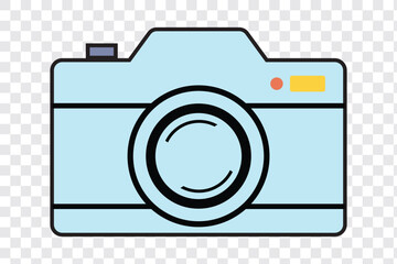 digital camera icon. Camera icon set on transparent background. Vector illustration in trendy flat style. EPS 10.