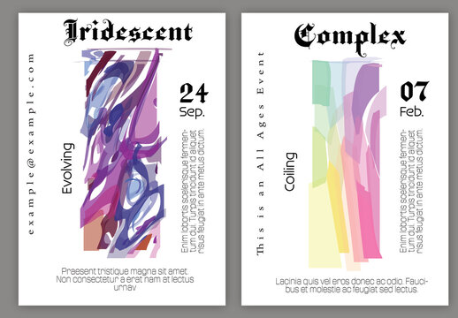 Flyer A4 with Abstract Shuttered Glass Shape Simple on White Background