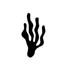 seaweed silhouette icon