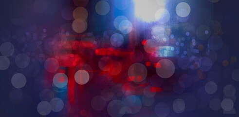 abstract bokeh background Blue and red