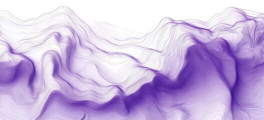 Fototapeta premium Abstract Topographic Lines Background in Light Purple