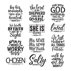 Fototapeta premium 12 Bible Verse SVG Design Bundle