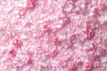 A delicate arrangement of soft pink blossoms.