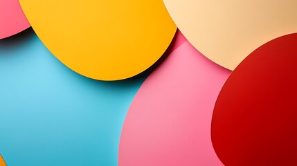 Abstract Colorful Overlapping Circles Background