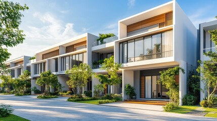 Bright and inviting modern townhouse with a spacious front area for text