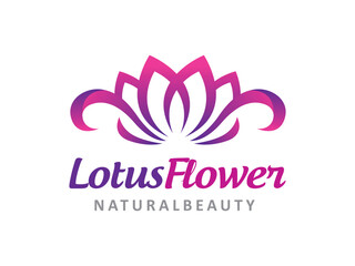 Lotus Flower logo symbol or icon template