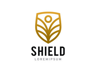 shield logo symbol or icon template