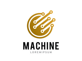 machine logo symbol or icon template