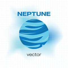 Nepture planet illustration vector graphic