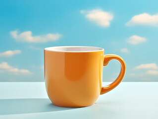 Cup of coffee and sign drink coffee