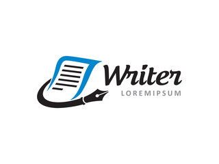 Writer logo symbol or icon template