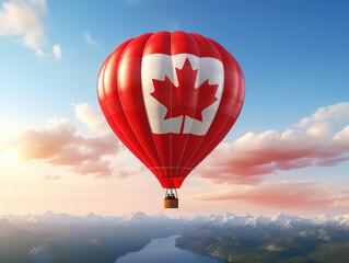 Superb Hot air balloons painted as canada flag