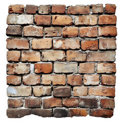 Fototapeta premium brick wall background isolated on white