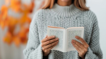 Naklejka premium Cozy Afternoon Reading in a Modern Living Room