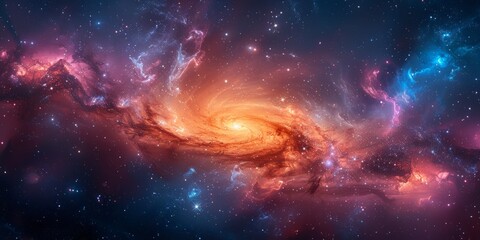 Obraz premium Cosmic Swirl: A Galaxy in Motion