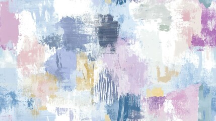 Obraz premium Abstract Painting with Pastel Colors and Brushstrokes