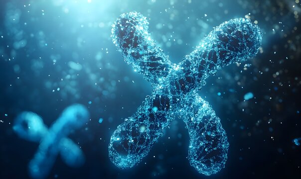 Abstract Blue X Chromosome 