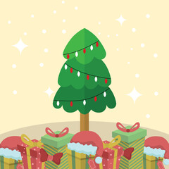 Christmas vector illustration icons