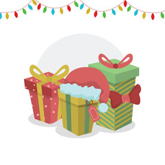 Christmas vector illustration icons