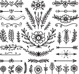 Exquisite Floral Vector Bundle for Elegant Design Projects