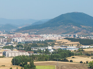 Panoramic of the eastern area of ​​the Pamplona Region. Navarre