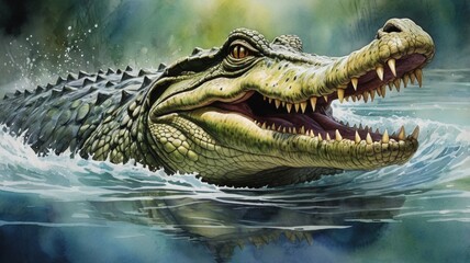 Obraz premium alligator in the everglades