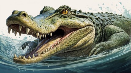 Obraz premium crocodile in a zoo