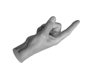 Finger pointing gesture. Index finger, pointer indicating, choose. Hand sign, isolated on white background.., transparent png