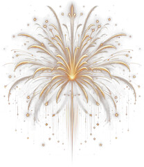 Fireworks light abstract clipart for celebration transparent background