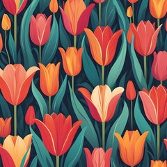 Obraz premium tulip pattern