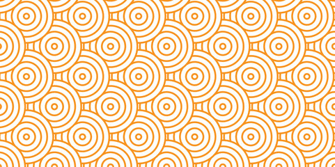 Minimal Vector overlapping Pattern diamond geometric brown and orange spiral waves abstract wave line. seamless tile stripe overlap creative retro circle line fabric pattern white background.