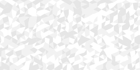 Vector glowing white and gray gradient abstract triangle polygon mosaic texture. vector geometric ornament. seamless diamond technology white and gray triangle element light background.