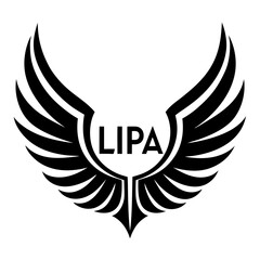 logo for LIPA brand. I want phoenix wings nicely art vector