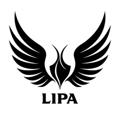 logo for LIPA brand. I want phoenix wings nicely art vector