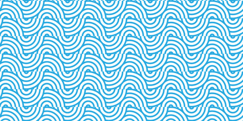 Minimal Vector overlapping Pattern diamond geometric blue color spiral line waves abstract wave line. seamless blue tile stripe overlap creative retro circle line fabric pattern white background.