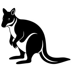 Kangaroo silhouette vector illustration