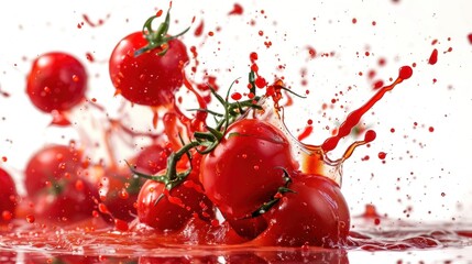 Tomato Splash: Vibrant Red Burst